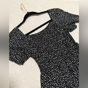 Black and White Patterned Dress